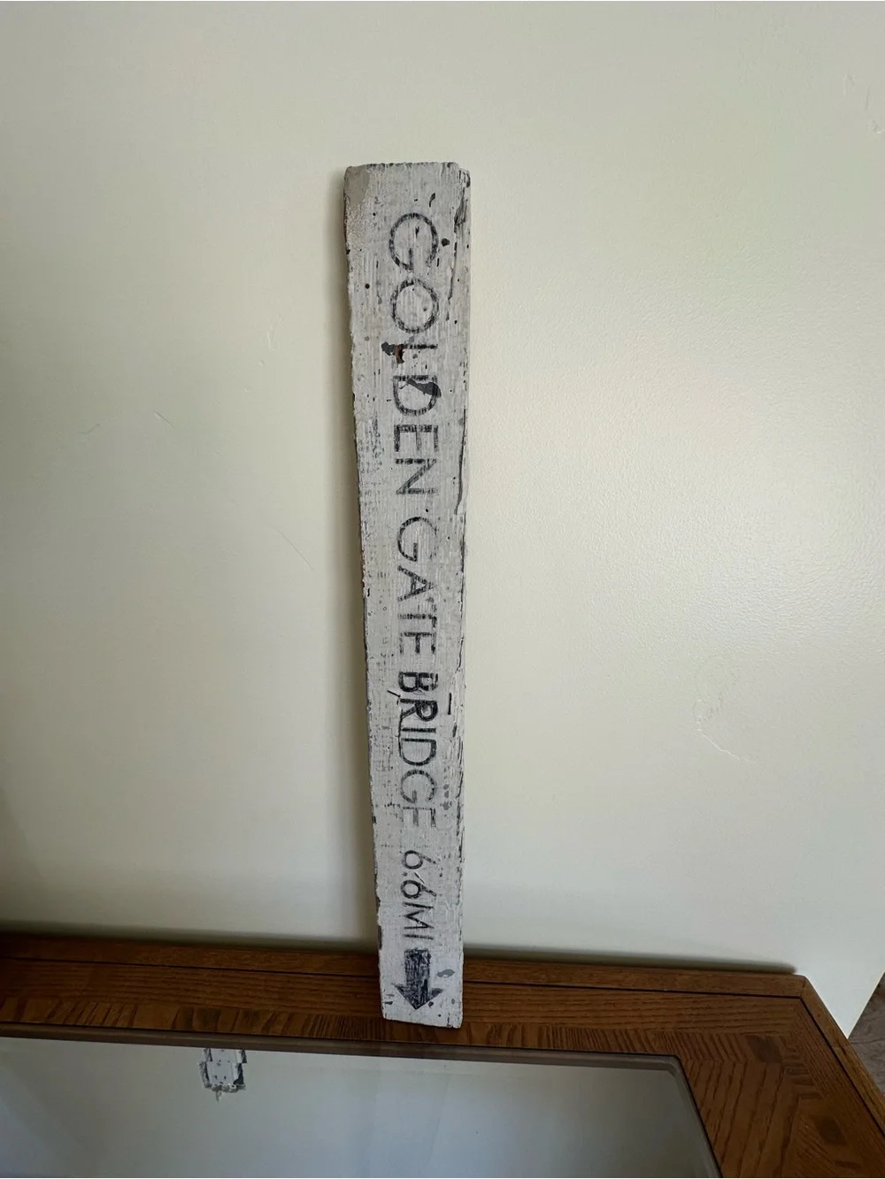 Vintage Golden Gate Bridge Wooden Sign – Rustic Distressed Wall Decor